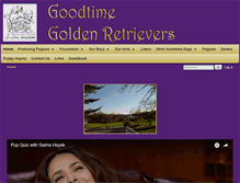 Tablet Screenshot of goodtimegoldenretrievers.com
